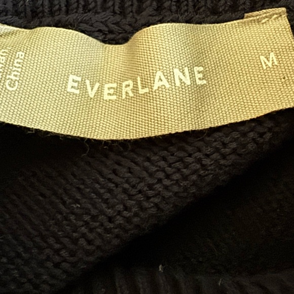 Everlane Navy Mock-neck Sweater, Size Medium - Picture 3 of 5
